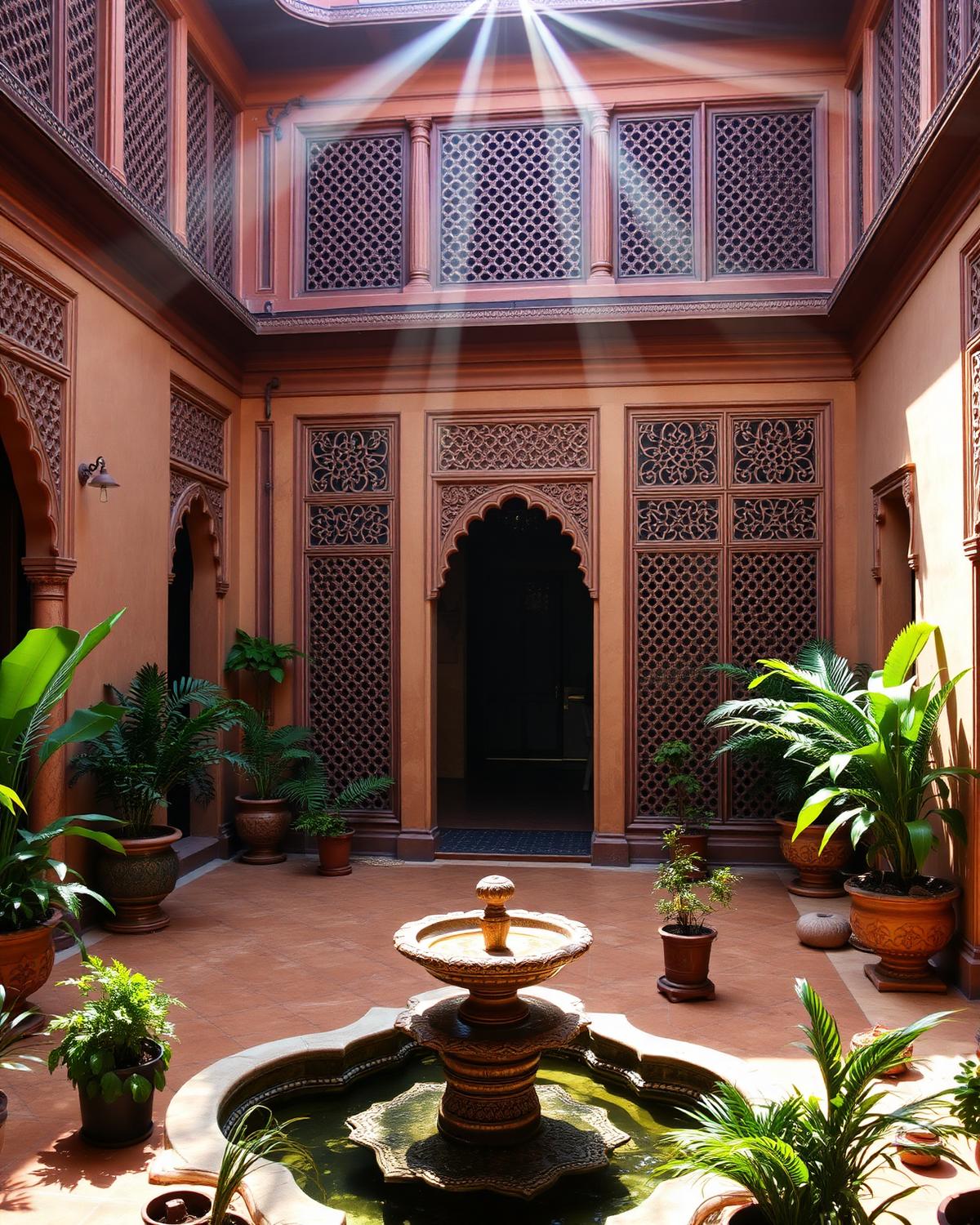Courtyard with jali screens