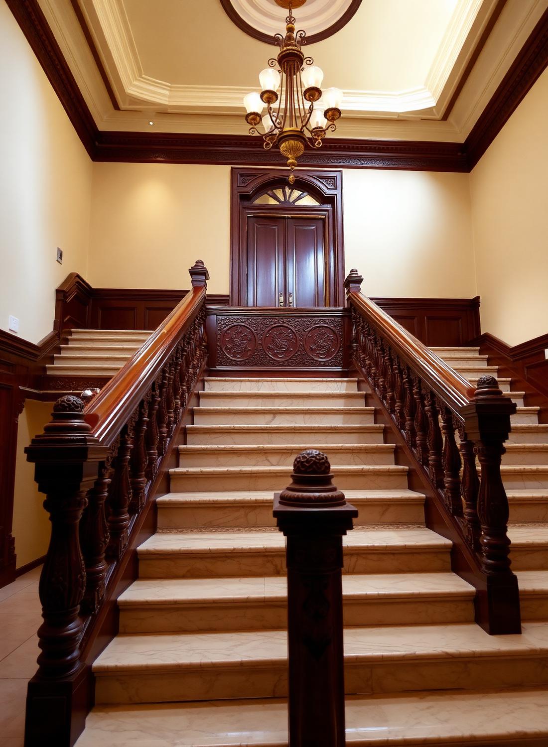 Carved staircase